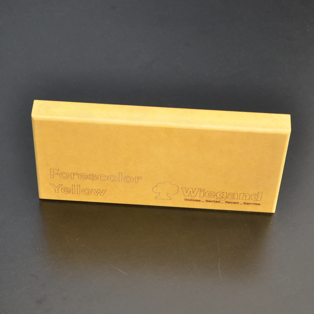 Mustertafel MDF-Platte Forescolor Yellow (Gelb) im Onlineshop der Holz-Wiegand GmbH in Würzburg