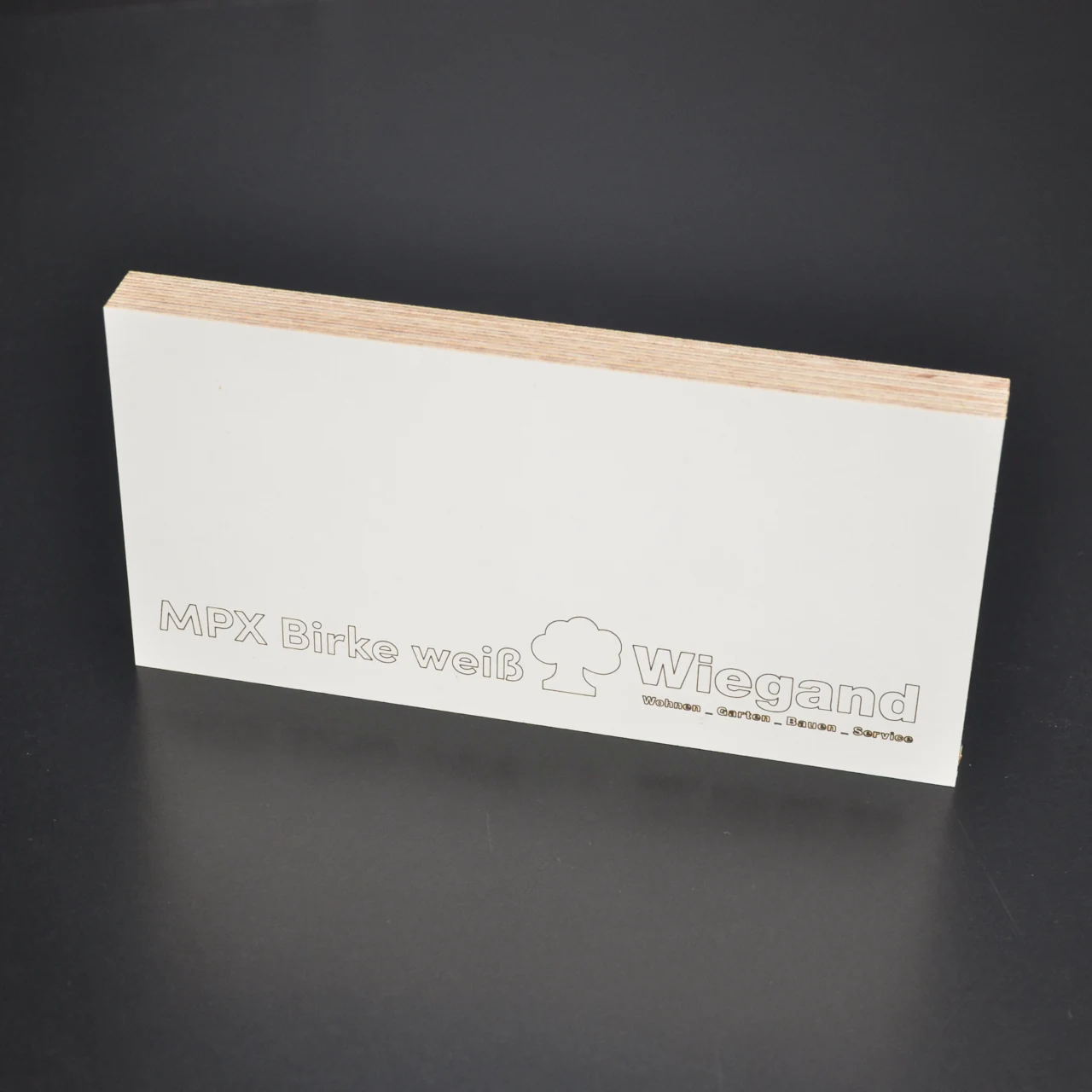Mustertafel Multiplexplatte Birke weiß im Onlineshop der Holz-Wiegand GmbH in Würzburg