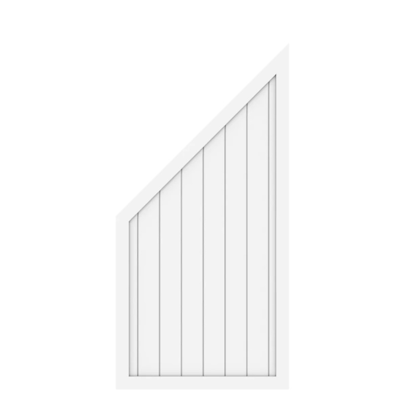 Sichtschutzzaun LONGLIFE RIVA Weiß 90 x 180 auf 90 cm